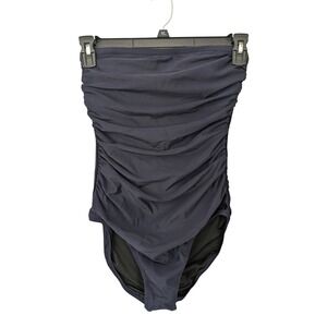 J. Crew Women's One Piece Swimsuit in Dark Blue